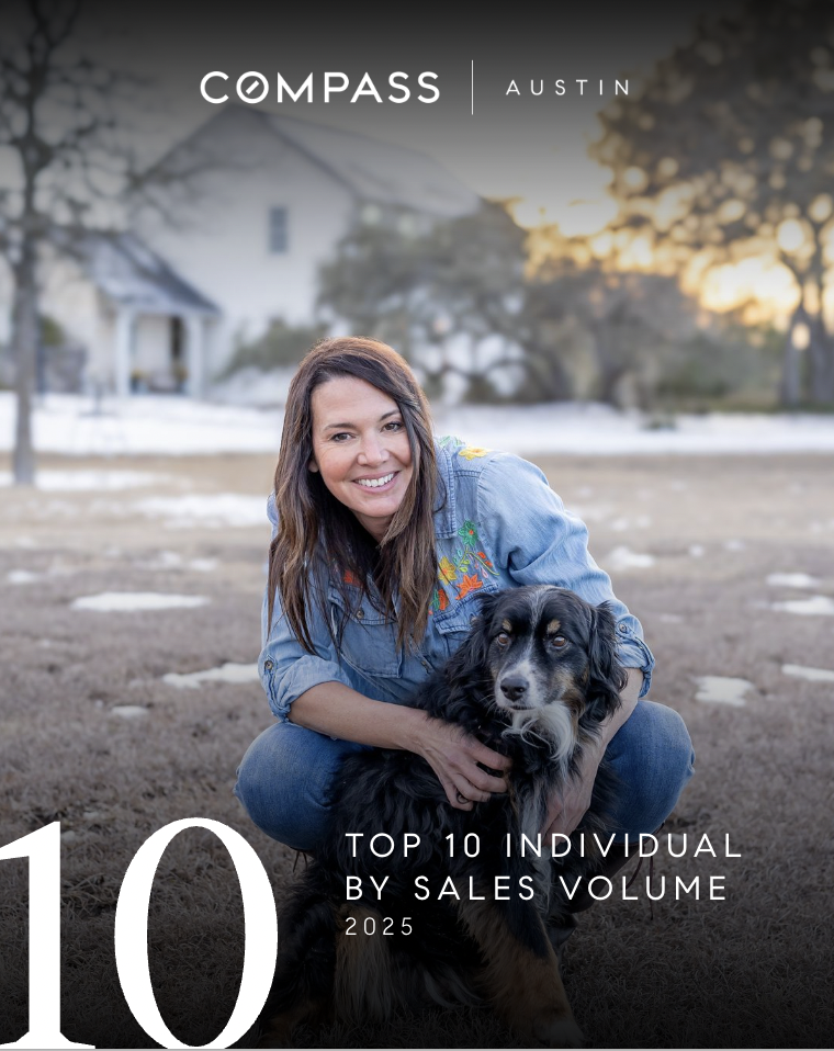 Top Austin Realtor Jenny Cureton recognized as a Top 10 Compass Austin agent by sales volume in 2025